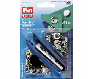 Set capse metalice culoare argintiu 'ANORAK' 13 mm - Prym 390501